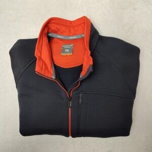 Icebreaker Sweater Mens 2XL Gray Full Zip Merino Wool Hiking Track Jacket Work